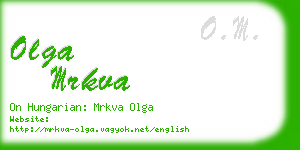 olga mrkva business card